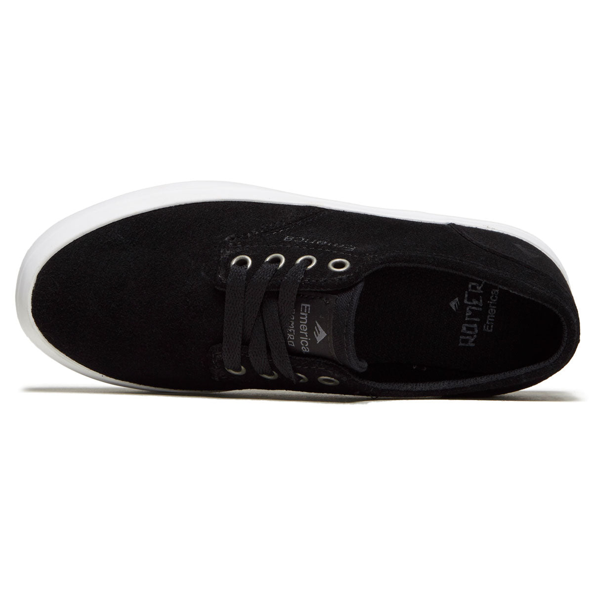 Emerica Romero Laced Youth Shoes - Black/White/Gum image 3