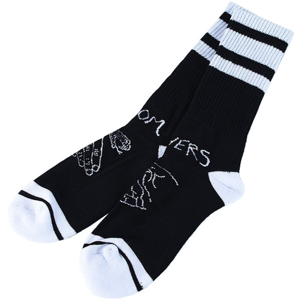 Doom Sayers Snake Shake Socks - Black/White image 1