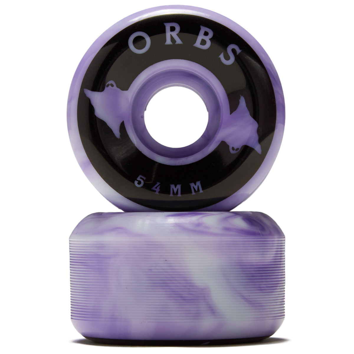 Welcome Orbs Specters Conical 99a Skateboard Wheels - Purple/White Swirl - 54mm image 2