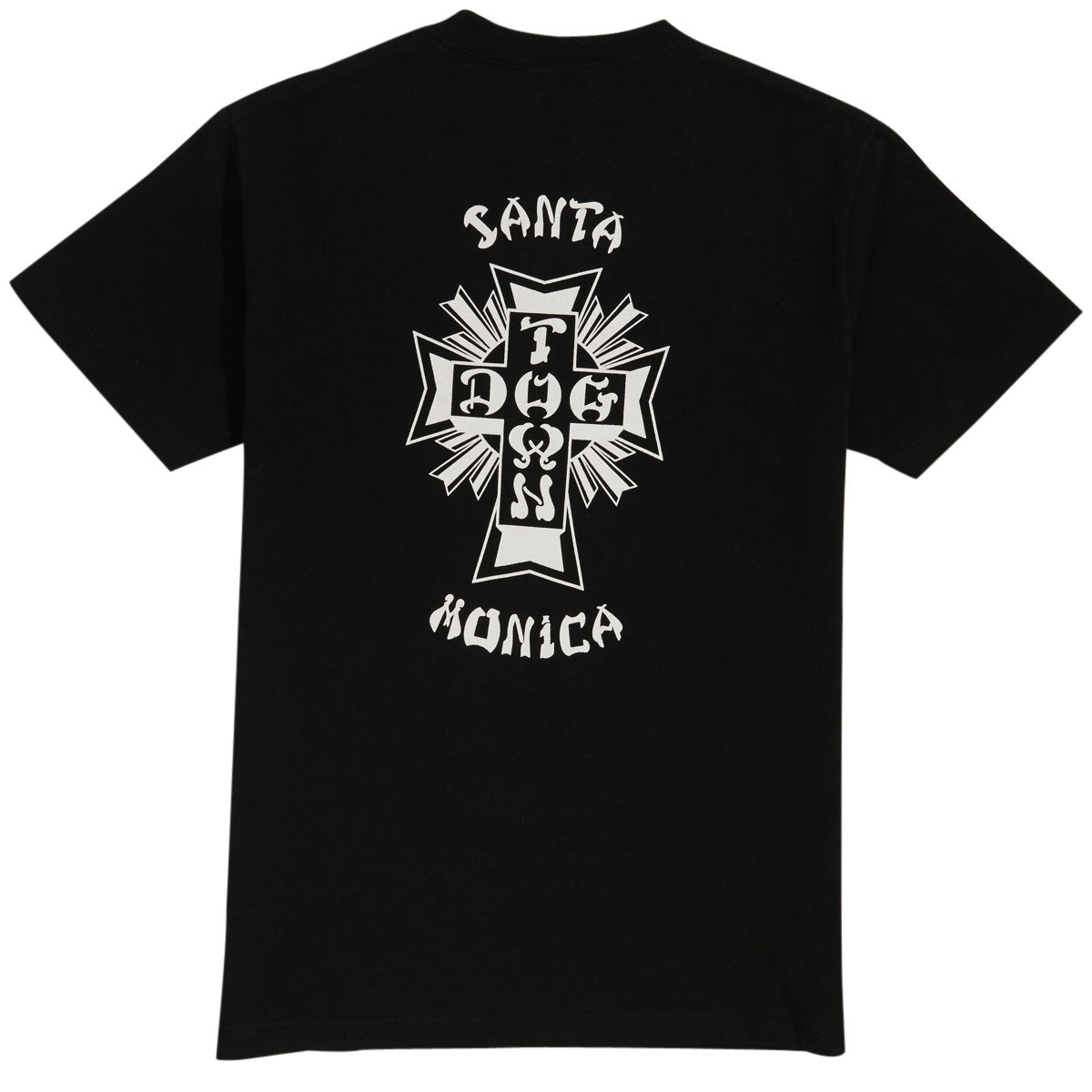 Dogtown Cross Logo Santa Monica T-Shirt - Black/White image 1