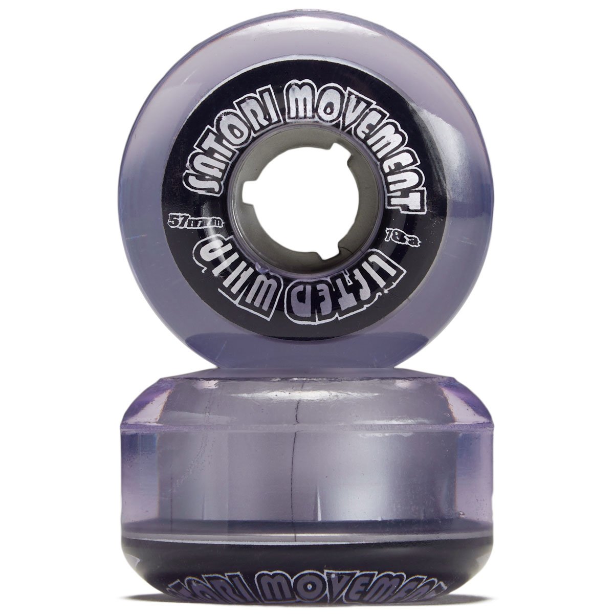 Satori Movement Lifted Whip 78a Skateboard Wheels - Purple/Silver - 57mm image 2