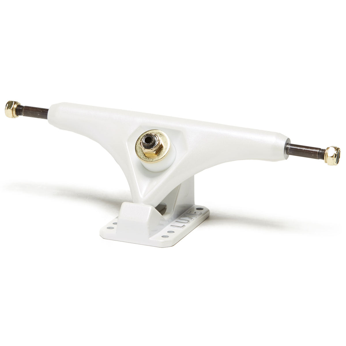 Luxe Lite 180mm Hollow Kingpin Longboard Trucks - Blizzard White image 1