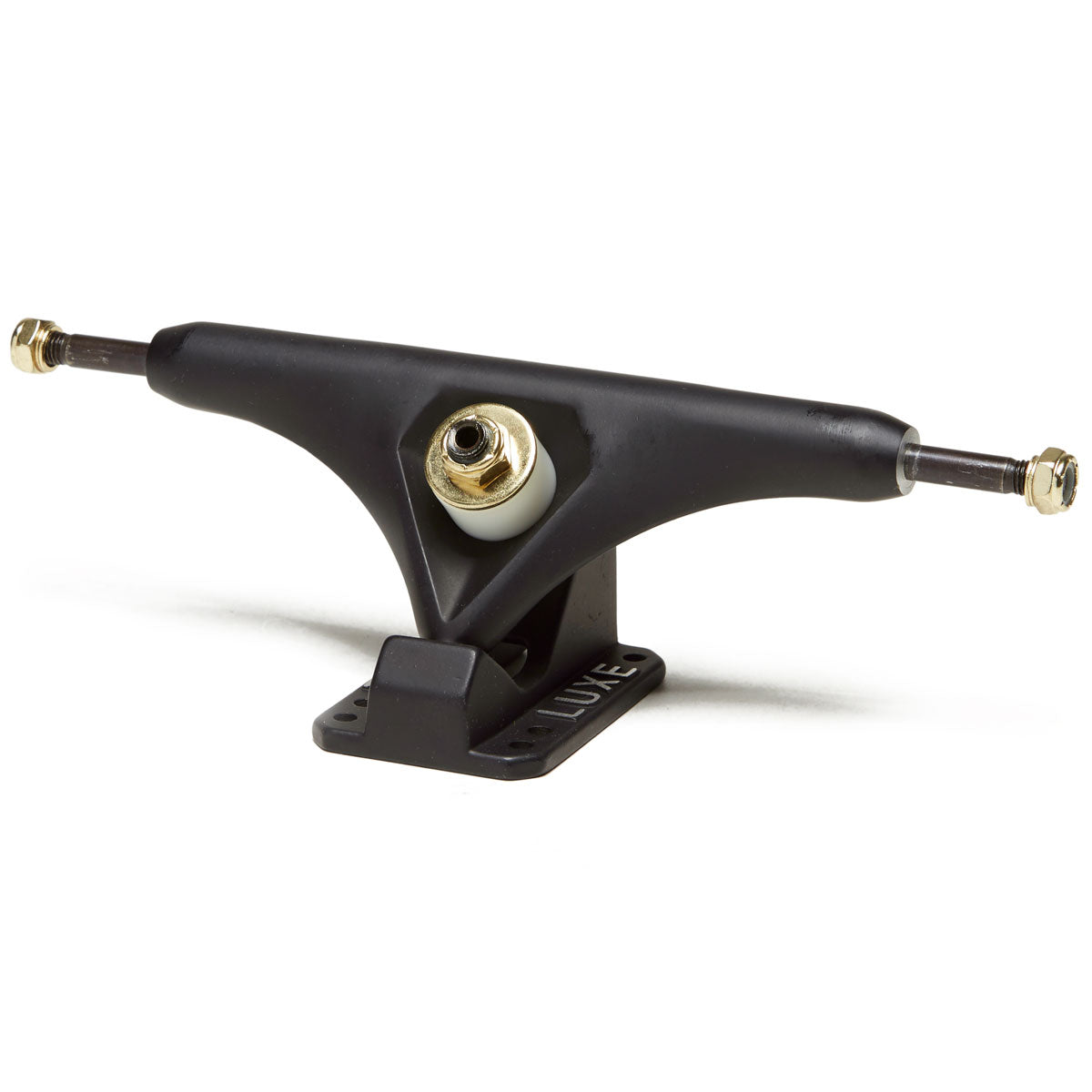 Luxe Lite 180mm Hollow Kingpin Longboard Trucks - Matte Black image 1