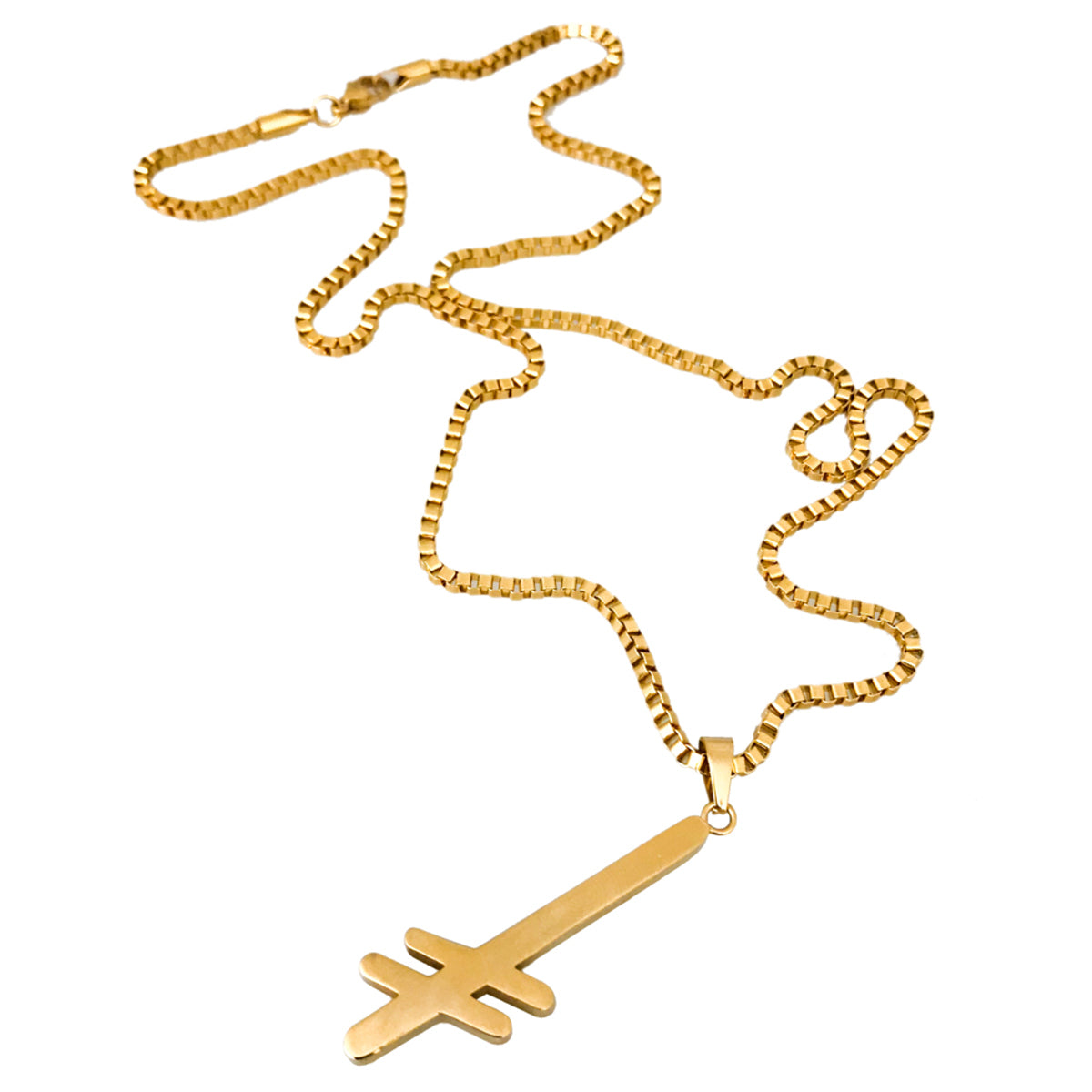 Deathwish Gang Logo Necklace - Gold image 2