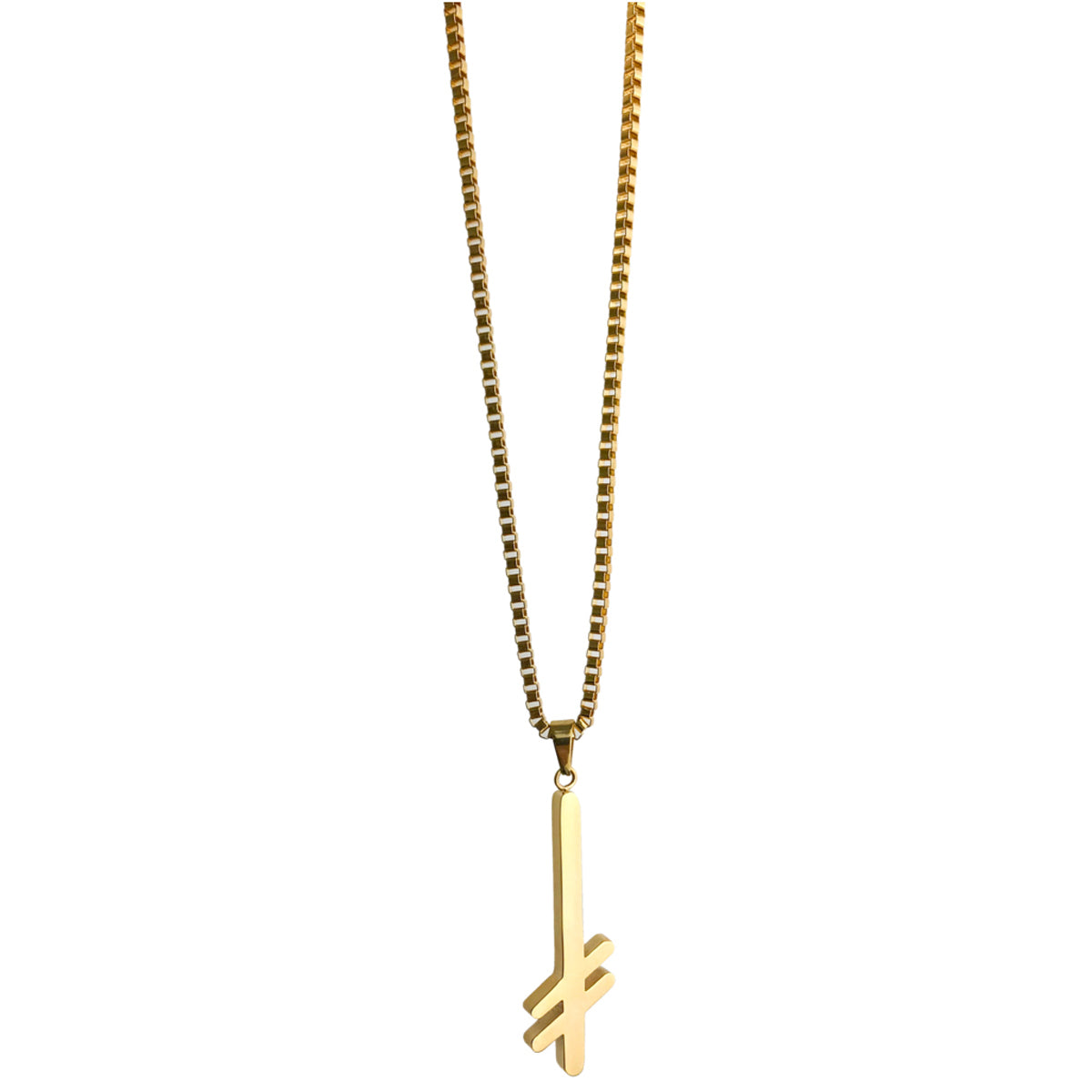 Deathwish Gang Logo Necklace - Gold image 3