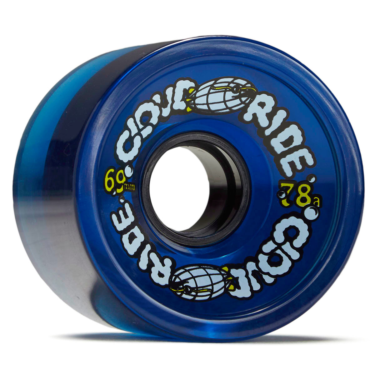 Cloud Ride Cruiser 78a Longboard Wheels - Clear Midnight Blue - 69mm image 1