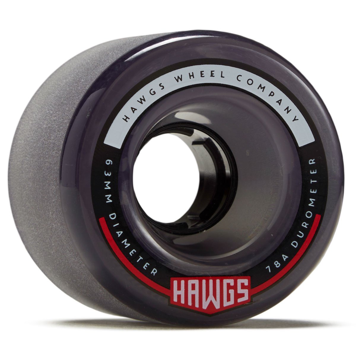 Hawgs Fatty 78a Stone Ground Longboard Wheels - Clear Black - 63mm image 1