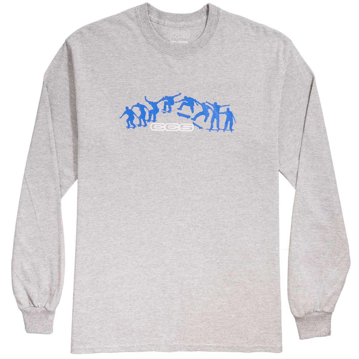 CCS Kickflip Logo Long Sleeve T-Shirt - Grey/Royal/White image 1