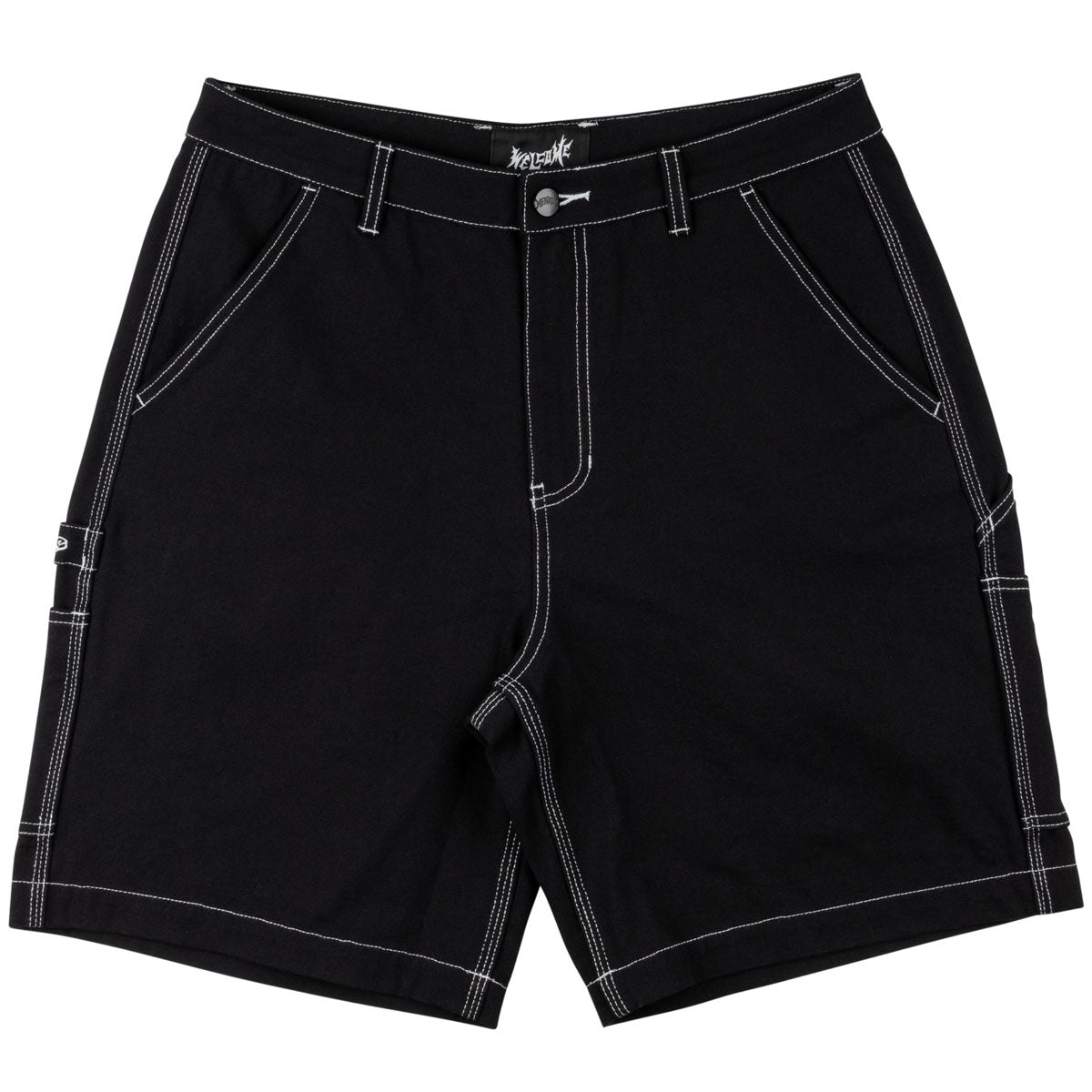 Welcome Brace Canvas Carpenter Shorts - Black image 1