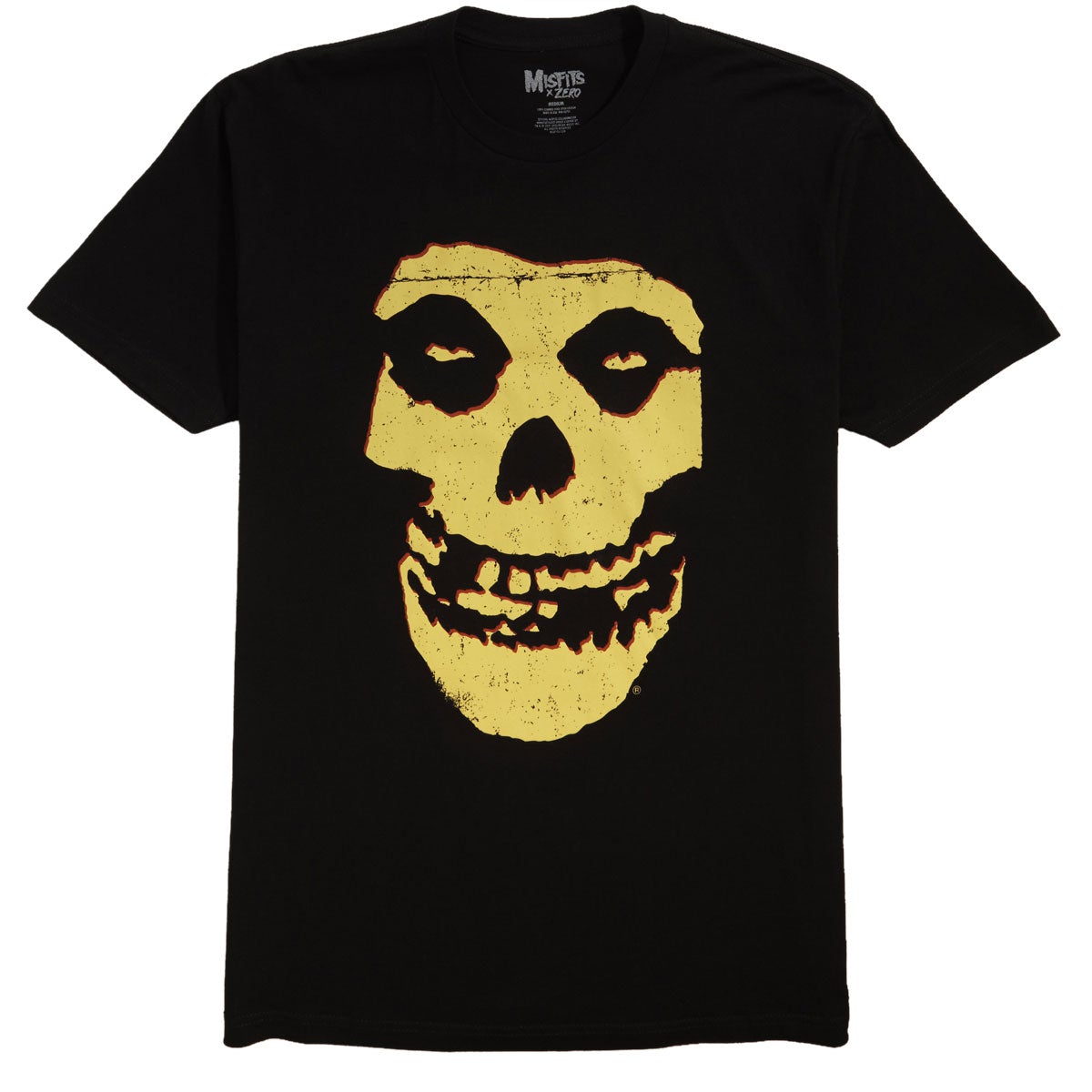 Zero x Misfits Fiend Skull T-Shirt - Black image 1