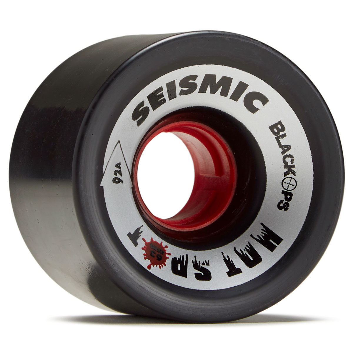 Seismic Hot Spots 92a Longboard Wheels - Black Ops - 63mm image 1