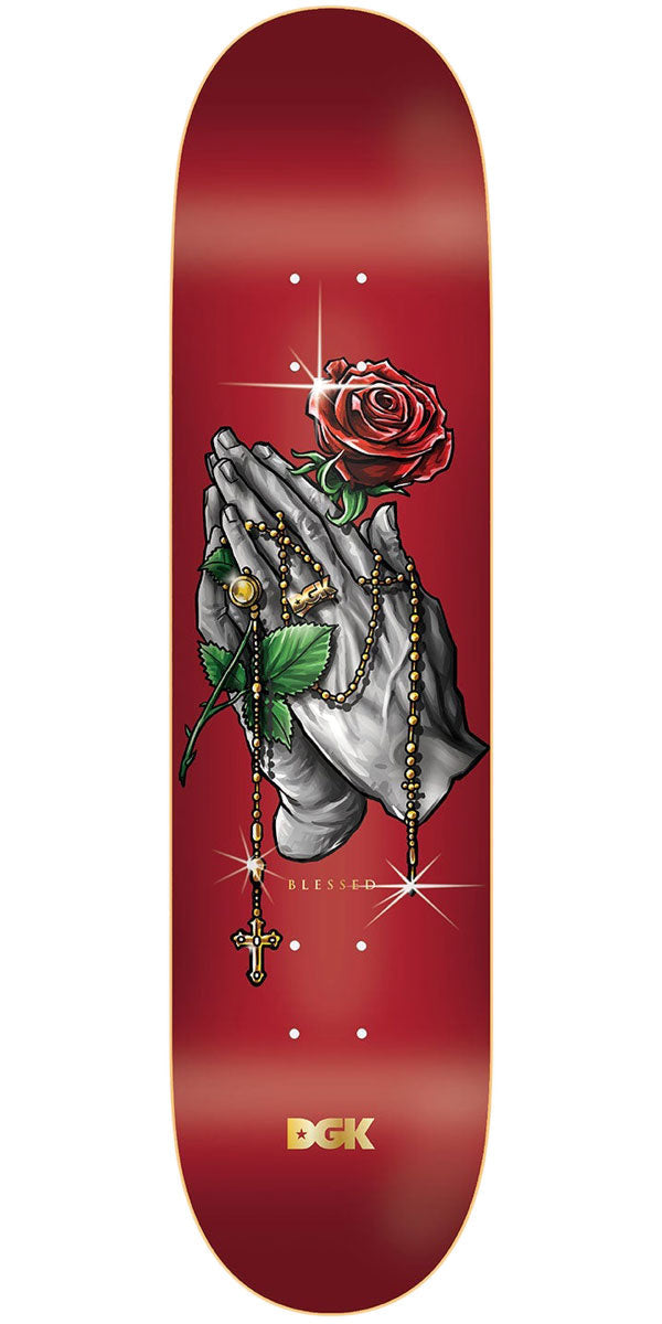 DGK Blessed Lenticular Skateboard Deck - Red - 8.25