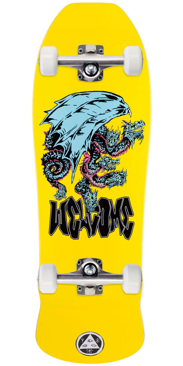 Welcome Dragon On A Early Grab Skateboard Complete - Neon Dipped Yellow - 10.00