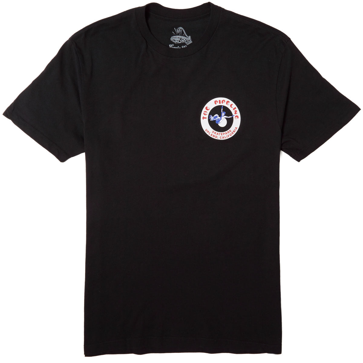 45RPM Vintage Pipeline Skatepark T-Shirt - Black image 2