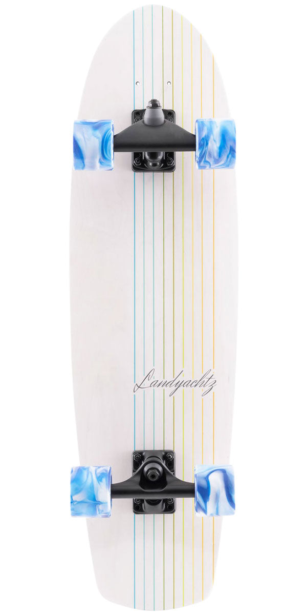 Landyachtz Butter Lines Pre-Built Longboard Complete - White image 1