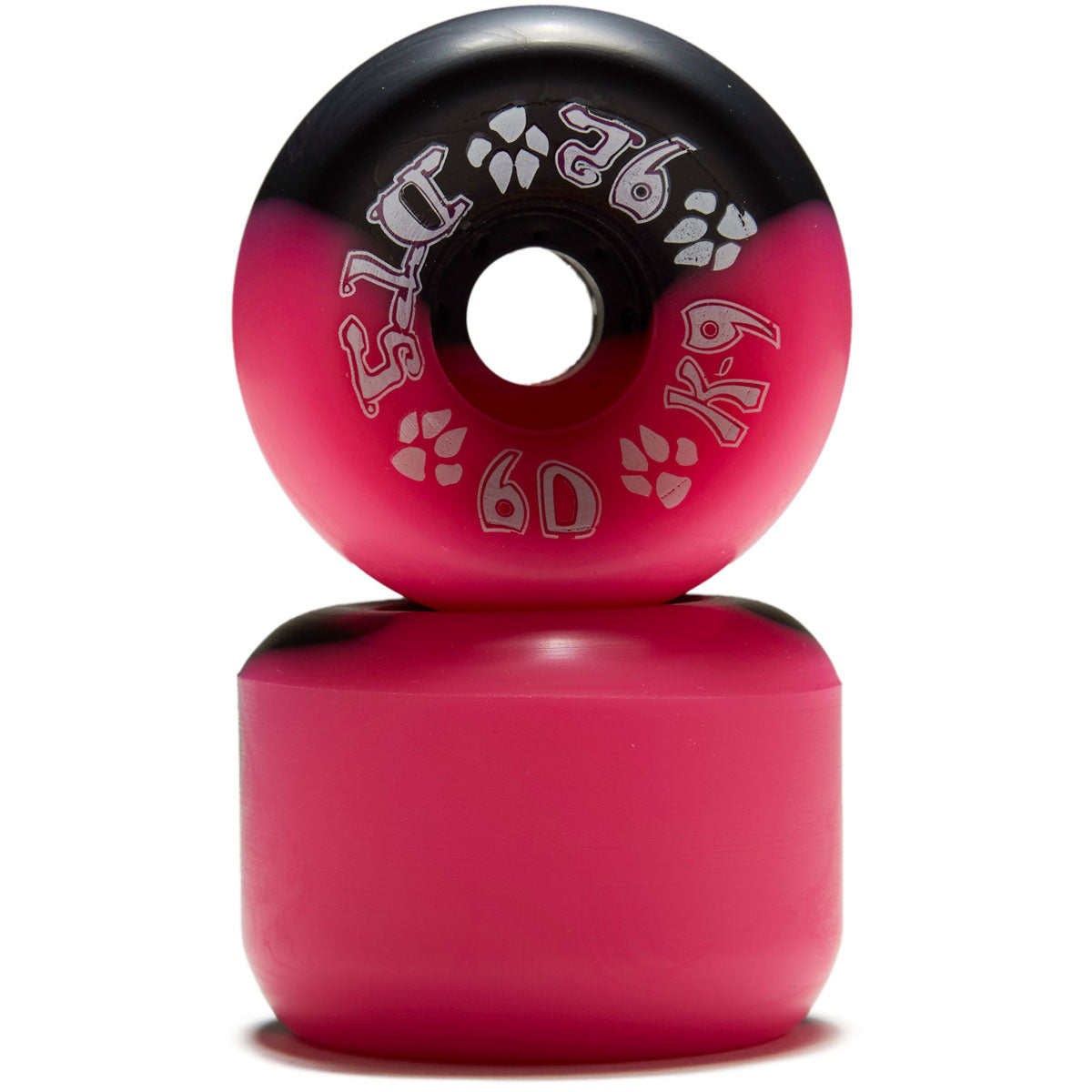 Dogtown K-9 92a Skateboard Wheels - Black/Pink - 60mm image 2