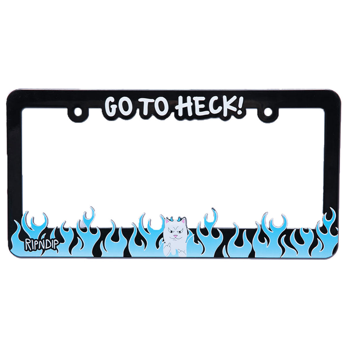 RIPNDIP Go To Heck License Plate Frame - Black image 1