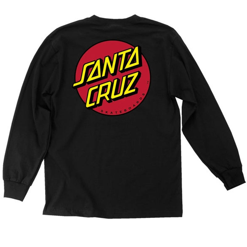 Santa Cruz Classic Dot Long Sleeve T-Shirt - Black image 1