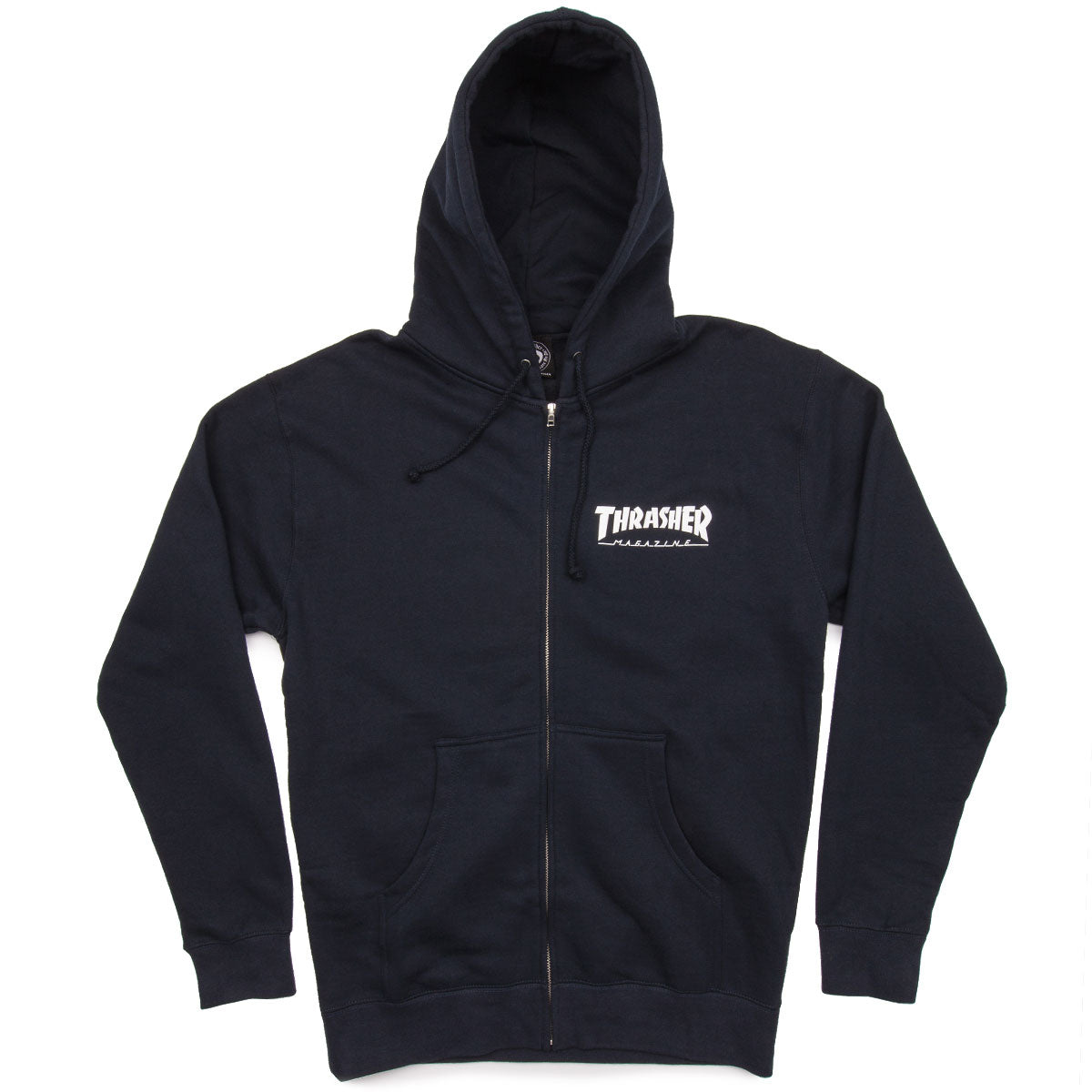 Thrasher Logo Zip Hoodie - Navy image 1